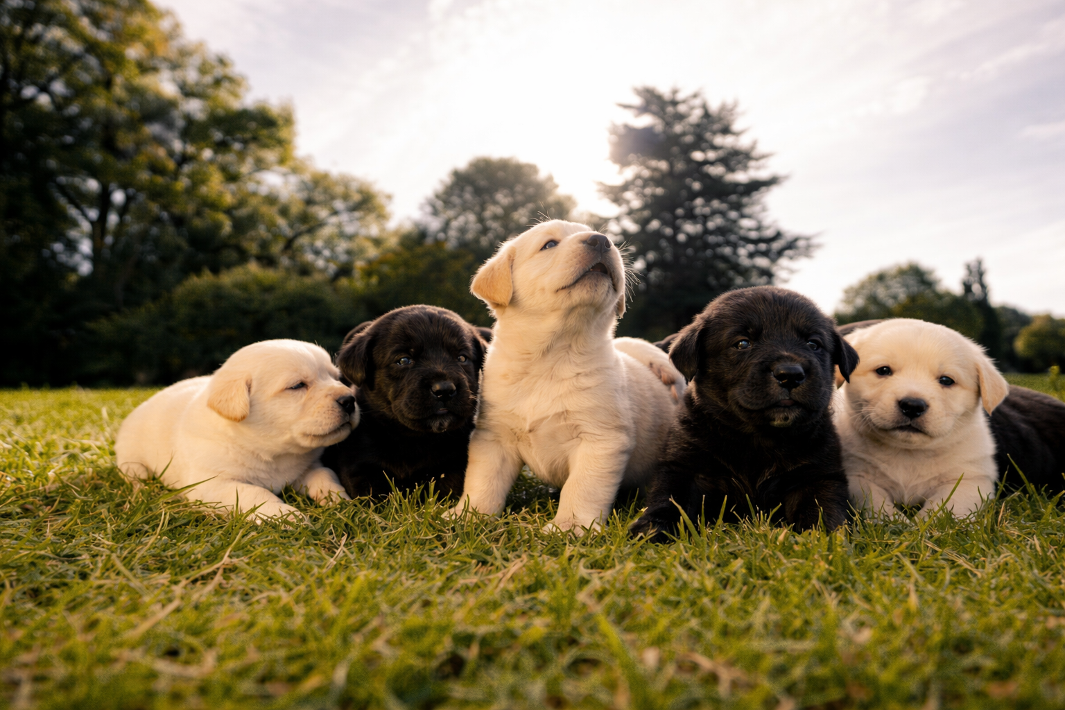 five puppys