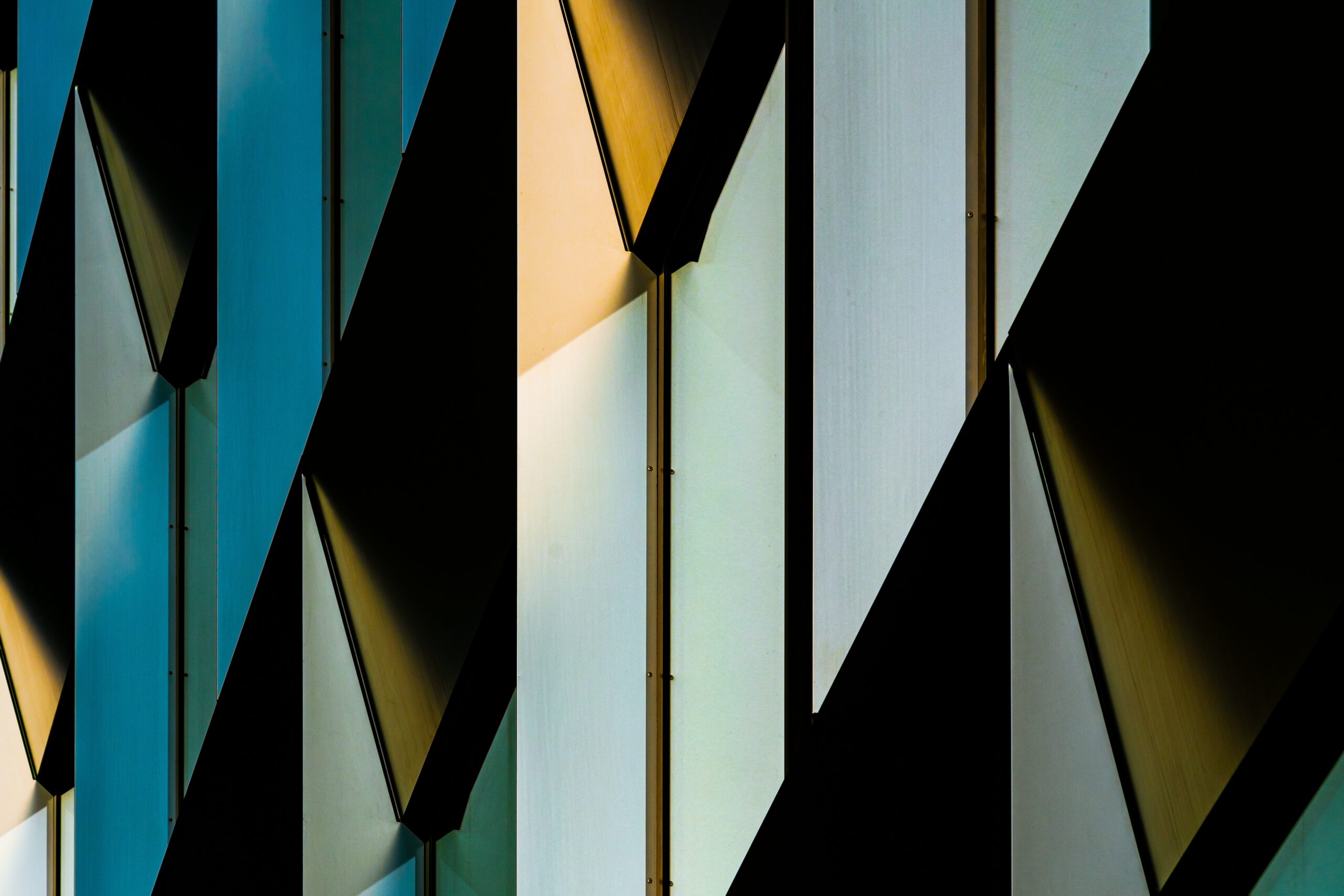 Abstract,Colorful,Architectural,Facade,With,Interplay,Of,Light,,Shadows,,And
